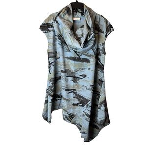 Brynn Walker Blue Print Lantern Tunic XL